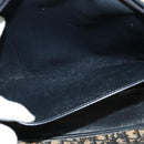 Christian Dior Trotter Canvas Hand Bag Navy Gold Auth 122491-19