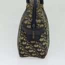 Christian Dior Trotter Canvas Hand Bag Navy Gold Auth 122491-3