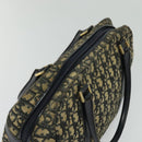 Christian Dior Trotter Canvas Hand Bag Navy Gold Auth 122491-6