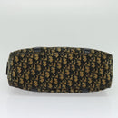 Christian Dior Trotter Canvas Hand Bag Navy Gold Auth 122491-5