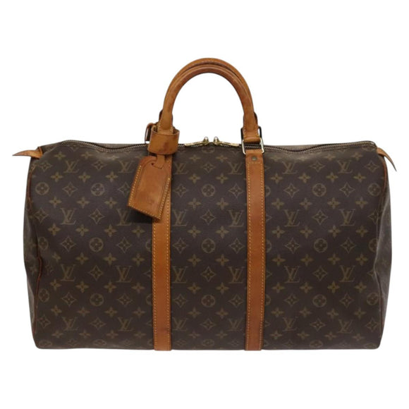 LOUIS VUITTON Monogram Keepall 50 Boston Bag M41426 LV Auth 122502