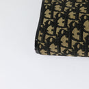 Christian Dior Trotter Canvas Shoulder Bag Navy Gold Auth 122509-15