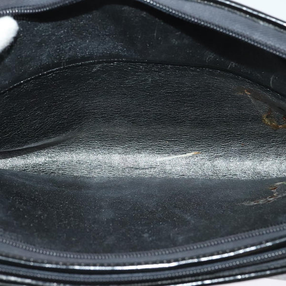 Christian Dior Trotter Canvas Shoulder Bag Navy Gold Auth 122509