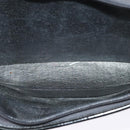 Christian Dior Trotter Canvas Shoulder Bag Navy Gold Auth 122509-18