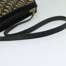 Christian Dior Trotter Canvas Shoulder Bag Navy Gold Auth 122509-7