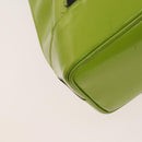 GUCCI Bamboo Body Bag Patent leather Green Auth 122510-17