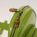 GUCCI Bamboo Body Bag Patent leather Green Auth 122510-10