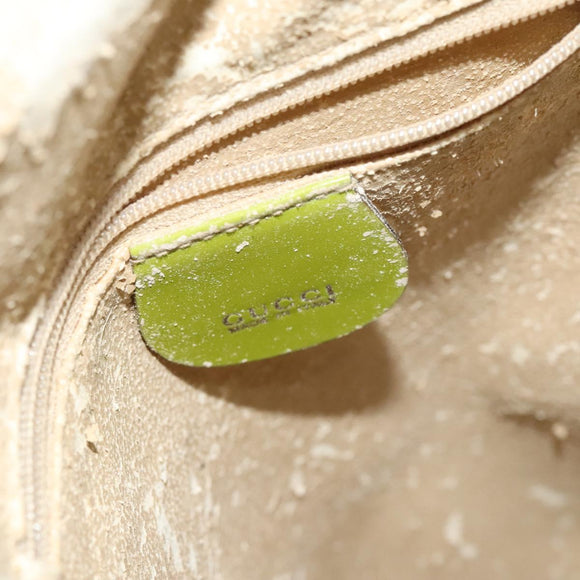 GUCCI Bamboo Body Bag Patent leather Green Auth 122510
