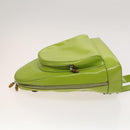 GUCCI Bamboo Body Bag Patent leather Green Auth 122510-4