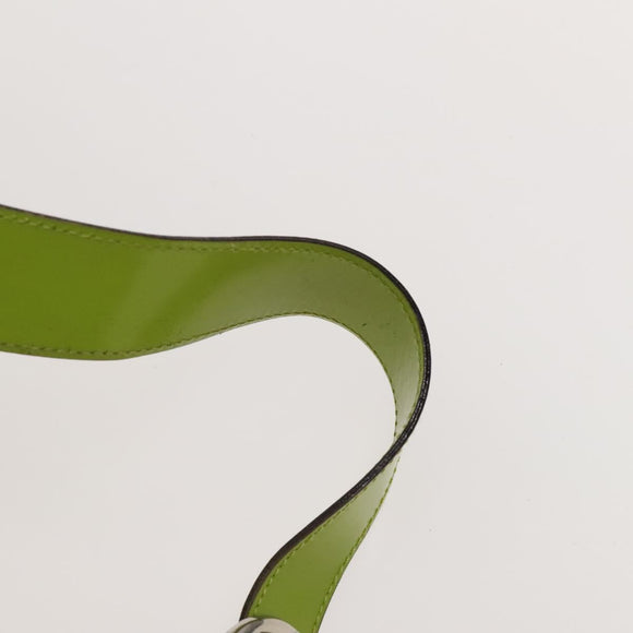 GUCCI Bamboo Body Bag Patent leather Green Auth 122510