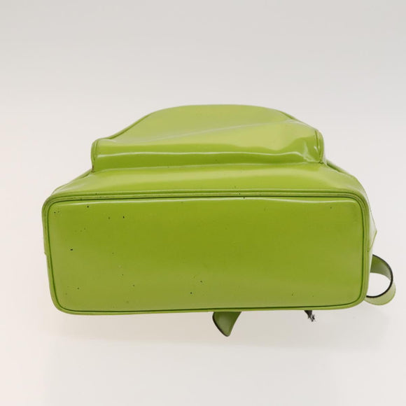 GUCCI Bamboo Body Bag Patent leather Green Auth 122510