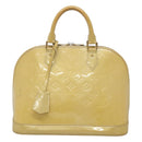 LOUIS VUITTON Monogram Vernis Alma PM Handtas Broncorail M91445 LV Auth 122513-13
