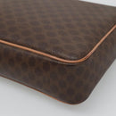 CELINE Macadam Canvas Shoulder Bag PVC Leather Brown Gold Auth 122540-15