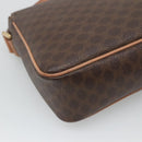 CELINE Macadam Canvas Shoulder Bag PVC Leather Brown Gold Auth 122540-16