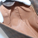 CELINE Macadam Canvas Shoulder Bag PVC Leather Brown Gold Auth 122540-18