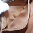 CELINE Macadam Canvas Shoulder Bag PVC Leather Brown Gold Auth 122540-11