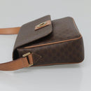 CELINE Macadam Canvas Shoulder Bag PVC Leather Brown Gold Auth 122540-4