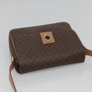 CELINE Macadam Canvas Shoulder Bag PVC Leather Brown Gold Auth 122540-6