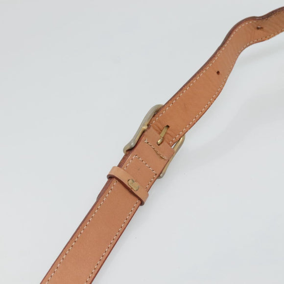 CELINE Macadam Canvas Shoulder Bag PVC Leather Brown Gold Auth 122540