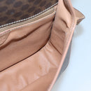 CELINE Macadam Canvas Shoulder Bag PVC Leather Brown Gold Auth 122541-17