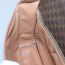 CELINE Macadam Canvas Shoulder Bag PVC Leather Brown Gold Auth 122541-18