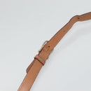 CELINE Macadam Canvas Shoulder Bag PVC Leather Brown Gold Auth 122541-8