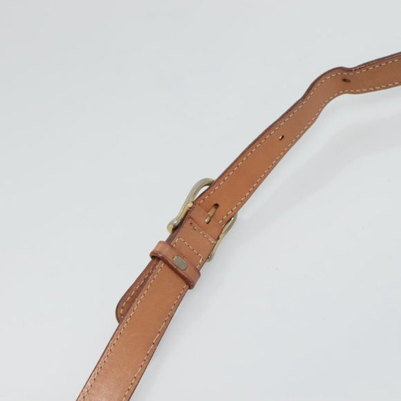 CELINE Macadam Canvas Shoulder Bag PVC Leather Brown Gold Auth 122541