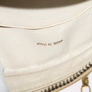 CHANEL Matelasse Chain Shoulder Bag Satin Beige Gold CC Auth 122544-18
