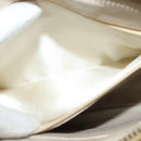 CHANEL Matelasse Chain Shoulder Bag Satin Beige Gold CC Auth 122544-21