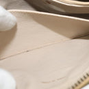 CHANEL Matelasse Chain Shoulder Bag Satin Beige Gold CC Auth 122544-22