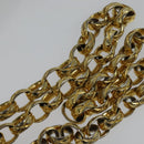 CHANEL Matelasse Chain Shoulder Bag Satin Beige Gold CC Auth 122544-8