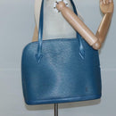 LOUIS VUITTON Epi Lussac Shoulder Bag Blue M52285 LV Auth 122569-23