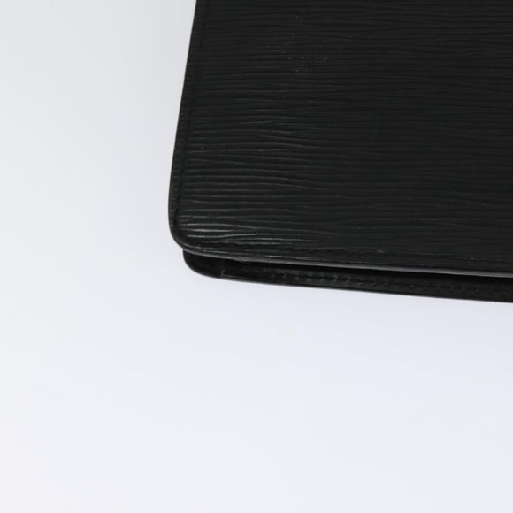 LOUIS VUITTON Epi Porte Documents Bandouliere Black M54462 LV Auth 122570