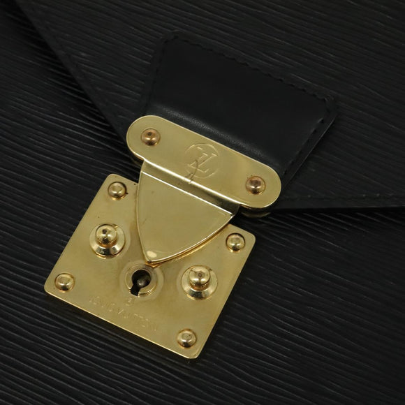 LOUIS VUITTON Epi Porte Documents Bandouliere Black M54462 LV Auth 122570