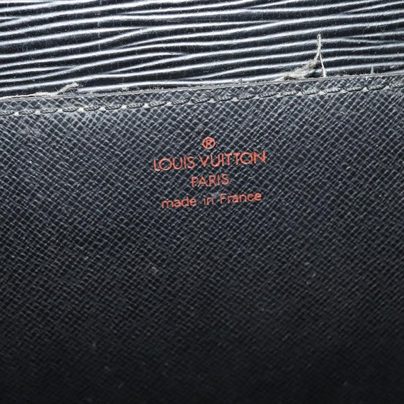 LOUIS VUITTON Epi Porte Documents Bandouliere Black M54462 LV Auth 122570