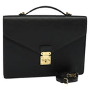 LOUIS VUITTON Epi Porte Documents Bandouliere Black M54462 LV Auth 122570-1