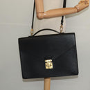 LOUIS VUITTON Epi Porte Documents Bandouliere Black M54462 LV Auth 122570-23