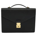 LOUIS VUITTON Epi Porte Documents Bandouliere Black M54462 LV Auth 122570-13