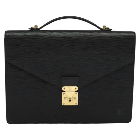 LOUIS VUITTON Epi Porte Documents Bandouliere Black M54462 LV Auth 122570