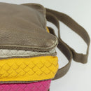 BOTTEGA VENETA INTRECCIATO Shoulder Bag Leather Multicolor Auth 122604-15