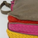 BOTTEGA VENETA INTRECCIATO Shoulder Bag Leather Multicolor Auth 122604-16