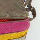 BOTTEGA VENETA INTRECCIATO Shoulder Bag Leather Multicolor Auth 122604-9