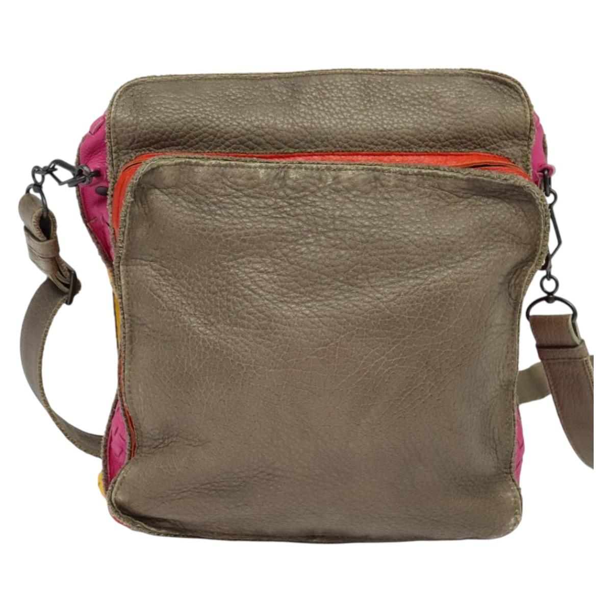 BOTTEGA VENETA INTRECCIATO Shoulder Bag Leather Multicolor Auth