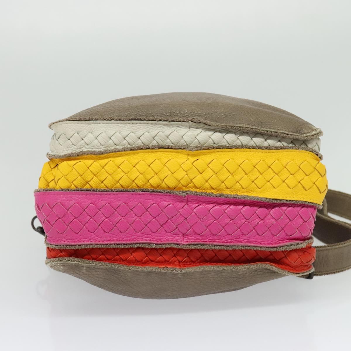 BOTTEGA VENETA INTRECCIATO Shoulder Bag Leather Multicolor Auth