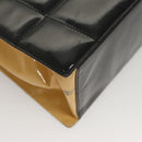 CHANEL Choco Bar Chain Shoulder Bag Patent leather Black CC Auth 122608-15