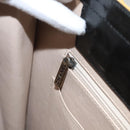 CHANEL Choco Bar Chain Shoulder Bag Patent leather Black CC Auth 122608-22