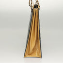 CHANEL Choco Bar Chain Shoulder Bag Patent leather Black CC Auth 122608-4