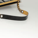 CHANEL Choco Bar Chain Shoulder Bag Patent leather Black CC Auth 122608-7