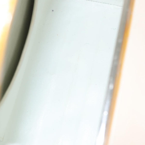 CHANEL Matelasse Hand Bag Patent leather Yellow Silver CC Auth 122609