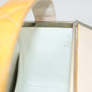 CHANEL Matelasse Hand Bag Patent leather Yellow Silver CC Auth 122609-20